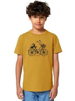 FellHerz Fahrrad-Mädchen Kinder T-Shirt senf - 5-6 Jahre – Produktbild 1 von 1