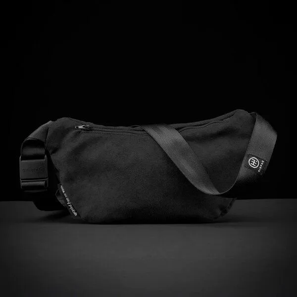 Airpaq Airpaq Bauchtasche aus Lederimitat, Schwarz, – Produktbild 2 von 4
