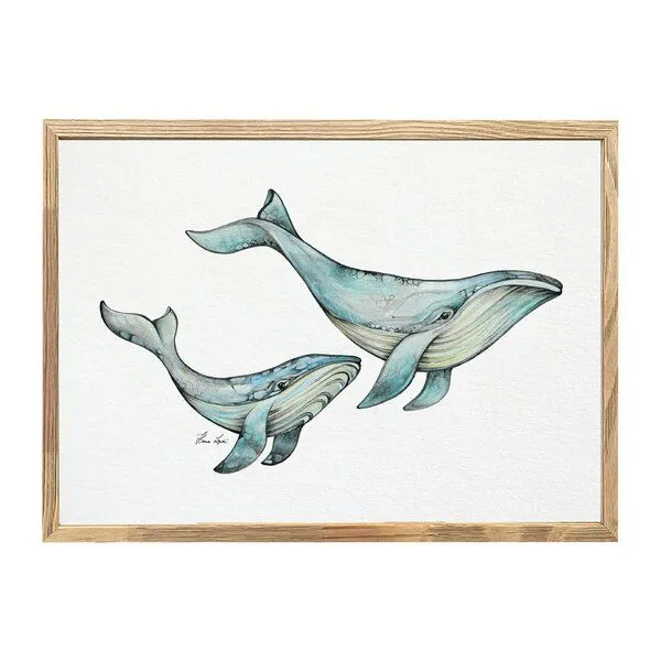LIGARTI Kunstdruck »Blauwale« von LIGARTI | A4, A3 oder A2 | Wandbild | Poster | Kunst – Produktbild 1 von 3