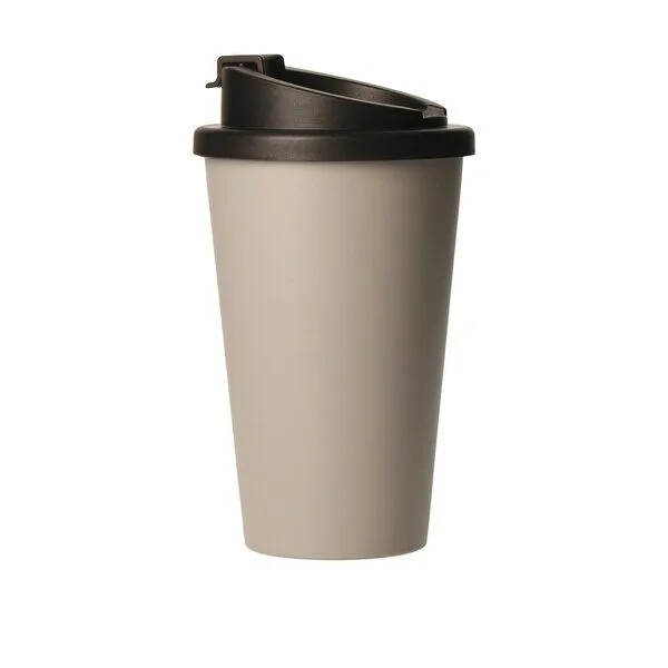 elasto elasto Kaffeebecher Kunststoff mit 2K-Verschluss, Haselnuss, – Produktbild 2 von 8