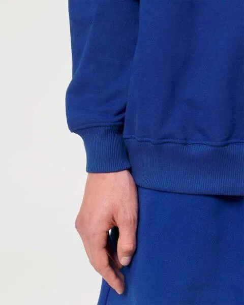 YTWOO YTWOO Oversized Sweatshirt aus reiner Bio-Baumwolle, Dry Handfeel, Arbeitsblau, – Produktbild 4 von 4