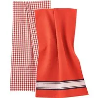 Living Crafts LIVING CRAFTS - Home Geschirrtücher, 2er-Pack - Rot (100% Bio-Baumwolle), Nachhaltige Mode, Bio Bekleidung – Produktbild 1 von 1