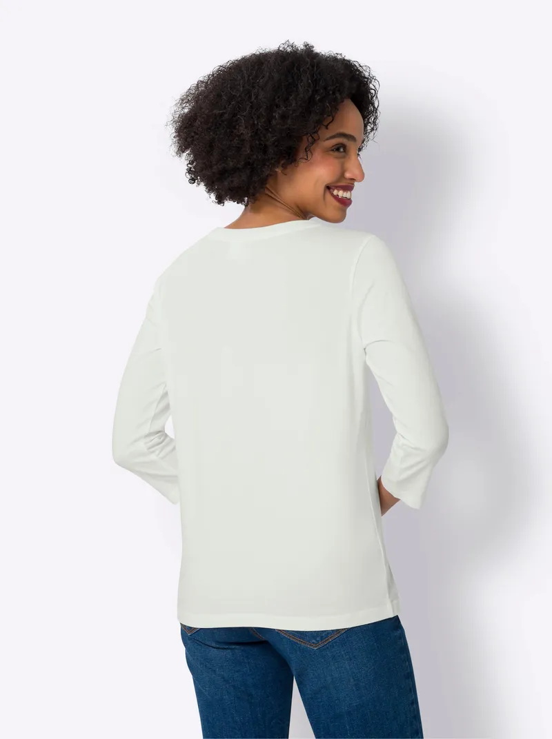 heine 3/4-Arm-Shirt ecru, Ecru, – Produktbild 1 von 2