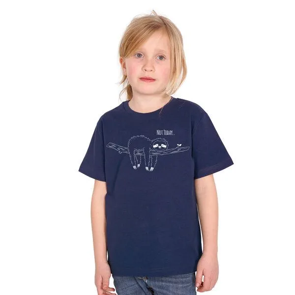HANDGEDRUCKT HANDGEDRUCKT "Not Today..." Kinder-T-Shirt, Frenchnavy, – Produktbild 1 von 3