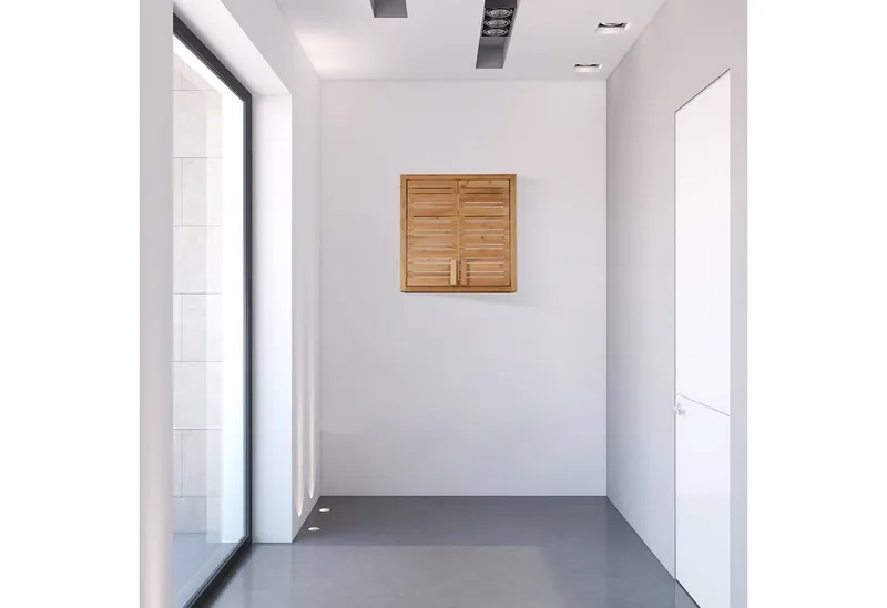 RELAXDAYS RELAXDAYS Hängeschrank Wandschrank Bambus (1-St), Braun, – Produktbild 5 von 5