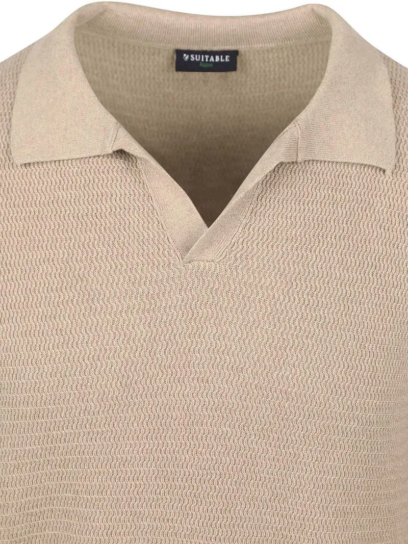 Suitable Suitable Pullover Riva Structure Melange Sand - Größe M, Beige, – Produktbild 4 von 5