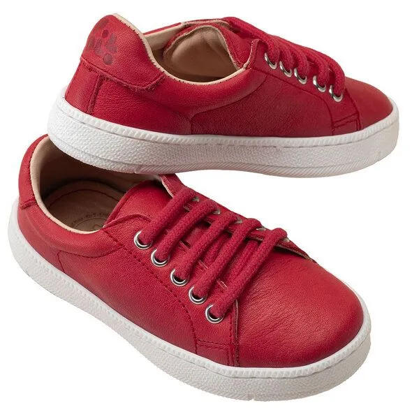 Pololo Pololo Sneaker aus pflanzlich gegerbtem Leder - 34, Rot, – Produktbild 2 von 4