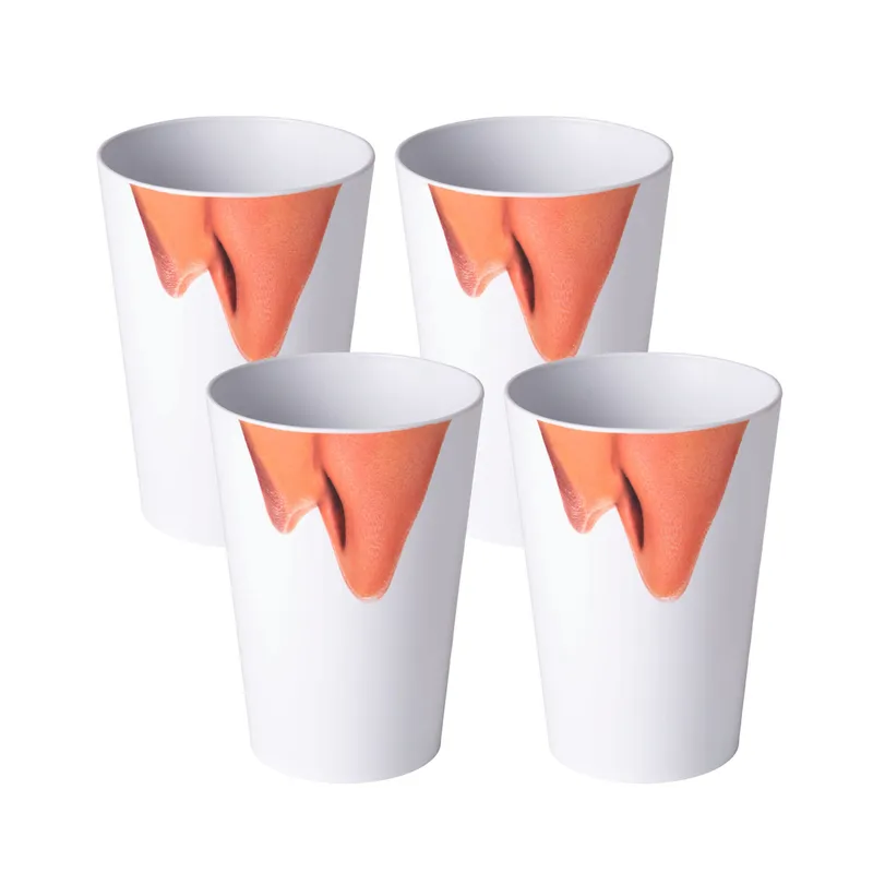 AWAVE Trinkbecher 400 ml rPET Set 4-teilig, mit Eichstrich – Produktbild 1 von 4