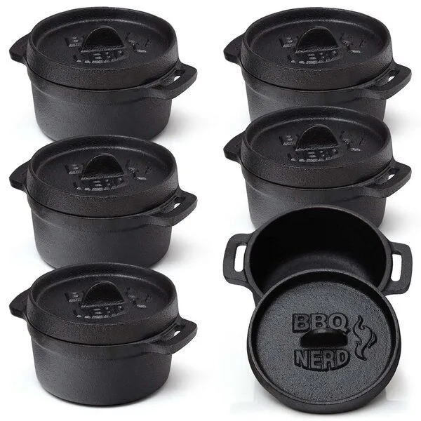 BBQ Nerd BBQ Nerd Mini Dutch Oven | Kleiner Gusseisentopf mit Deckel 11x5cm – Produktbild 1 von 5