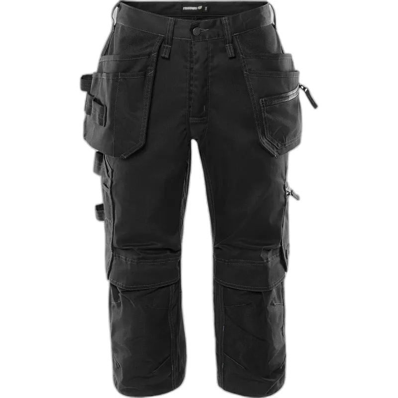 Fristads 3/4 Arbeitshose Fristads Outdoor 2903 GWM, Schwarz, – Produktbild 2 von 2