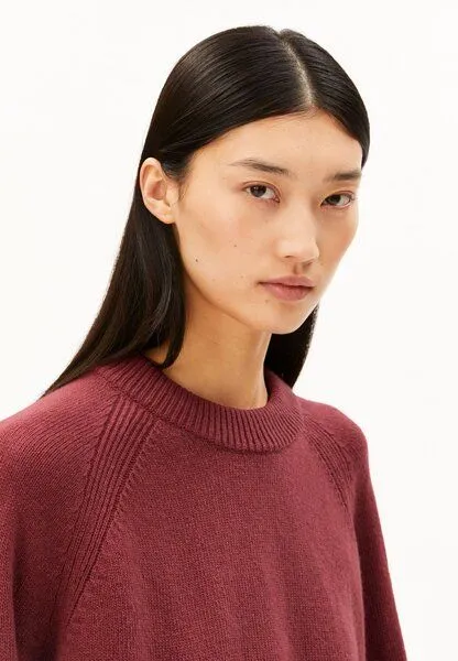 ARMEDANGELS Armedangels Wool Knit Damen Strickpullover aus recycelter Wolle mit Bio-Wolle, Velvet ember, – Produktbild 3 von 4