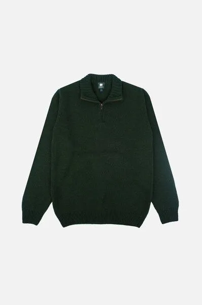 Trendsplant Trendsplant Bernia Quarter Zip Knit Forest, Grün, – Produktbild 2 von 3