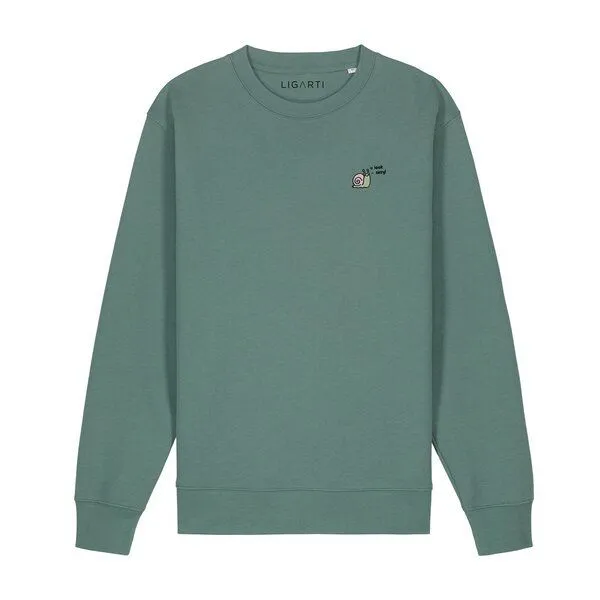 LIGARTI Bestickter Pullover – Schnexy die Schnecke – LIGARTI Tiermanufaktur, Hellgrau, – Produktbild 3 von 3