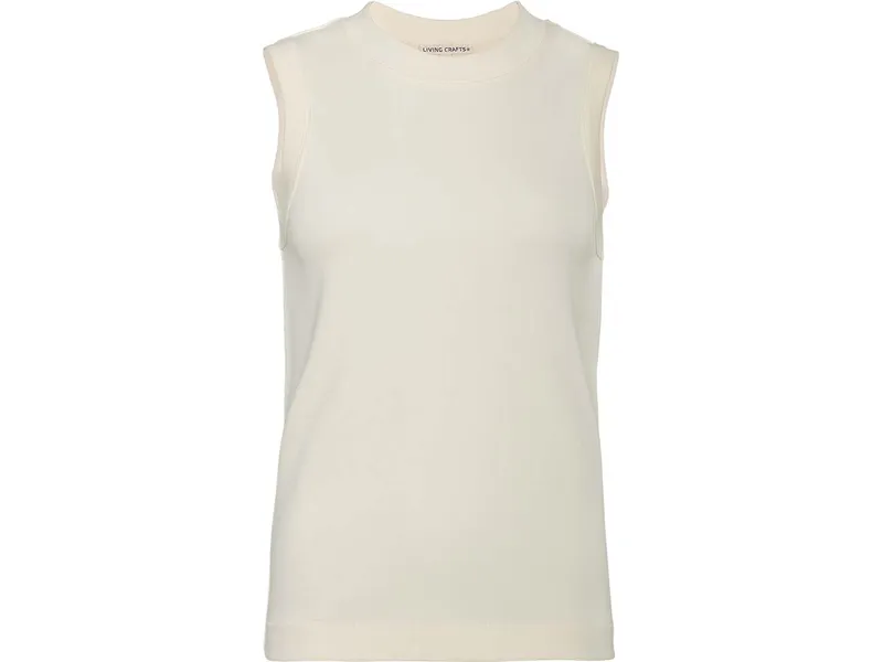 Living Crafts Living Crafts Bio-Damen-Top "RITA" aus Feinripp, cream, Gr. L – Produktbild 2 von 5
