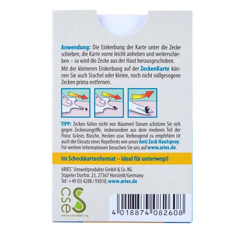 Aries Aries Zeckenkarte "Anti Zeck" – Produktbild 4 von 4