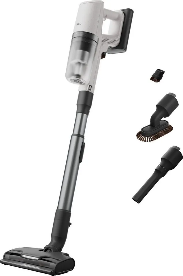 AEG AEG Akku-Hand-und Stielstaubsauger AP82UB25SH, beutellos, Leistungsstarker Akku-Staubsauger: kabellos für alle Böden, Automodus, Weiß, – Produktbild 2 von 5