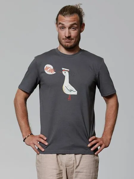watapparel watapparel T-Shirt Unisex Moin Seagull, Anthracite, – Produktbild 2 von 3