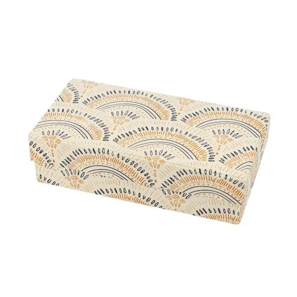 El Puente El Puente "Ornamente" Dose aus Papier in Beige mit Print | Fair Trade & Handmade aus Bangladesch, Natur, – Produktbild 1 von 2