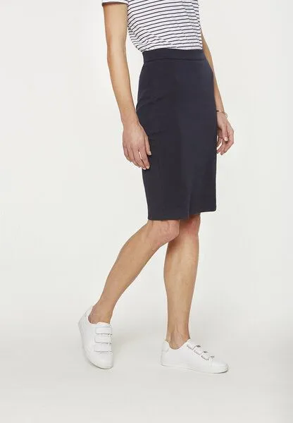 ARMEDANGELS ARMEDANGELS AGATAA - Damen Bleistiftrock aus Bio-Baumwolle, Navy, – Produktbild 2 von 4