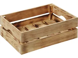Kesper KESPER Dekokiste aus Kiefernholz geflammt, mit Griffen, 40 x 30 x 15 cm – Produktbild 1 von 1