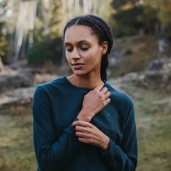 NORDLICHT NORDLICHT Sweater Sanna aus 100% Bio-Baumwolle, Grün, – Produktbild 3 von 4
