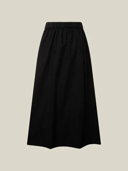 WOTE WOTE Maxi Rock aus Bio-Baumwolle, Schwarz, – Produktbild 4 von 4