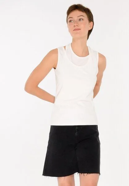 THOKKTHOKK ThokkThokk TT105 Double Layer Tanktop (GOTS), Off white (weiß), – Produktbild 5 von 8
