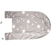 HANS NATUR Babynest Bezug Bio-Baumwolle, Maße 105 x 55 cm Stern grau – Produktbild 1 von 1