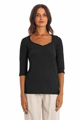RAVENS VIEW IBIZA RAVENS VIEW IBIZA Damen vegan Oberteil Sasha Black – Produktbild 1 von 1
