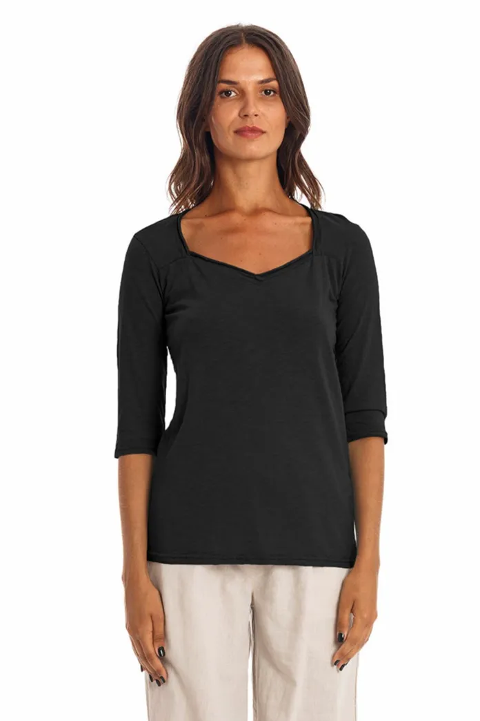 RAVENS VIEW IBIZA RAVENS VIEW IBIZA Damen vegan Oberteil Sasha Black, Schwarz, – Produktbild 1 von 1