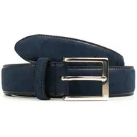 Will s Vegan Shop Will's Vegan Shop Continental-Gürtel, 3,5 cm Veganes Wildleder Herren, Dunkelblaues veganes wildleder, – Produktbild 1 von 1