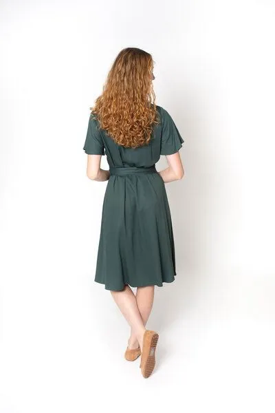 Zerum Zerum Tencel Wickelkleid Modell: Suki, Forest (grün), – Produktbild 4 von 5