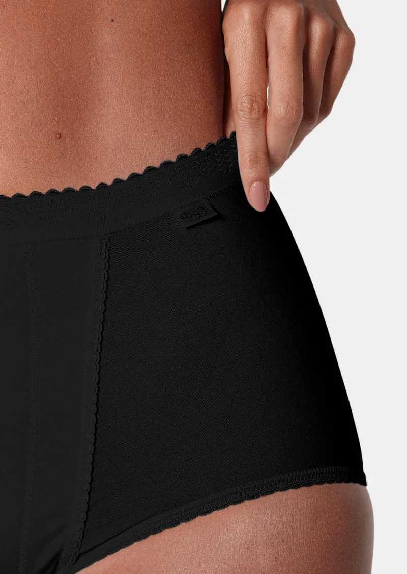 Sloggi Doppelpack Baumwollslip mit Elasthan - schwarz - Gr. 38 von Goldner Fashion, Schwarz, – Produktbild 3 von 3
