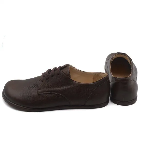 Pololo Pololo Barfuß-Halbschuh London pflanzlich gegerbtes Leder, Braun, – Produktbild 2 von 4