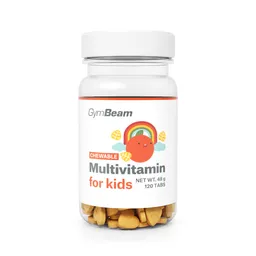 GymBeam Kids GymBeam Kids Multivitamin für Kinder zum Kauen 120 Tabletten Orange – Produktbild 1 von 1