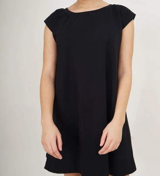 Lena Schokolade Lena Schokolade Kurzarm Kleid aus Bio-Jersey, Schwarz, – Produktbild 2 von 4