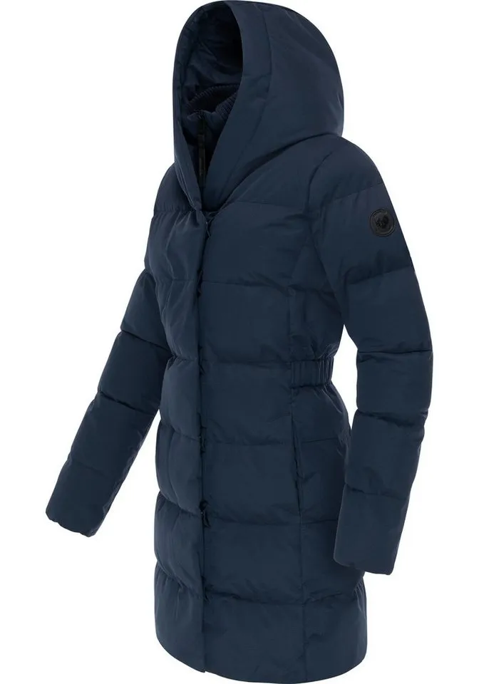 ragwear ragwear Steppmantel Niani YOUMODO Warmer Wintermantel mit hohem Kragen und Kapuze, Blau, – Produktbild 3 von 3