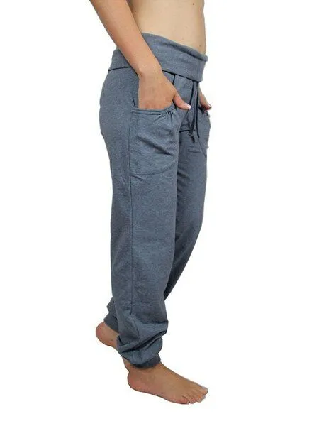 Leela Cotton Leela Cotton Damen Yogahose Sporthose Bio-Baumwolle Fitnesshose 1811, Navy-4082, – Produktbild 1 von 3