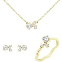 Eppi Eppi Cluster Schmuckset mit Moissaniten und Lab Grown Diamanten Halli – Produktbild 1 von 1