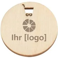 Einkaufswagenchip 'Green Coin' mit Motivbohrung Einkaufwagen und FSC-Logo – Produktbild 1 von 1