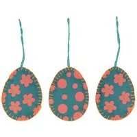 El Puente El Puente Ostereier-Anhänger aus Wasserhyazinthe (3er-Set) | Fair Trade & Handmade aus Bangladesch – Produktbild 1 von 1