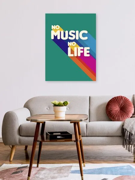 Photocircle Photocircle Poster / Leinwandbild - No music no life – Produktbild 2 von 4