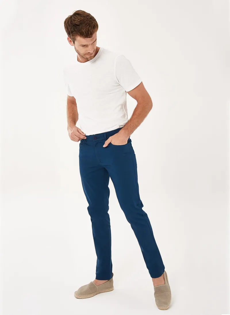 ORGANICATION ORGANICATION Herren vegan Slim-Fit-Hose Navy, Extra dunkelblau, – Produktbild 1 von 2