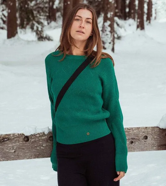 Gary Mash GARY MASH Kurzer Strickpulli May aus Biobaumwolle, Grün, – Produktbild 2 von 4