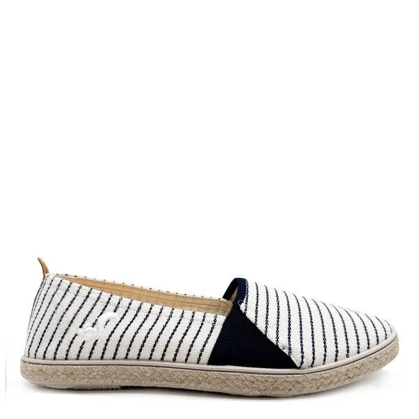 thies Veganer "thies ® Mallorca Organic Cotton Espadrille navy stripe" aus Biobaumwolle – Produktbild 1 von 4