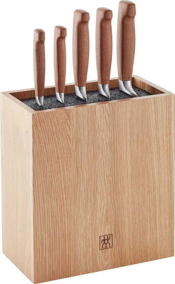 Zwilling Zwilling Messerblock **** VIER STERNE Wood (6tlg), Messer mit Kotibé-Holzgriffe, Messerblock aus Eiche, Braun, – Produktbild 2 von 5