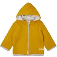 loud proud loud + proud Babys & Kinder Wollfleece-Jacke mit Kapuze, GOTS-zertifiziert, Curry(gelb), – Produktbild 1 von 2