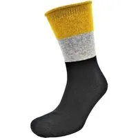 BLS Organic BLS Organic GOTS zertifiziert Bio-wolle/Bio-baumwolle Damen Socken, Schwarz-senf, – Produktbild 1 von 1