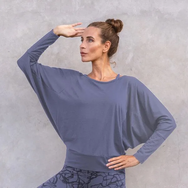 Jaya Jaya SARA - Yoga und Dance Sweater, Bluegrey/blau, – Produktbild 1 von 3