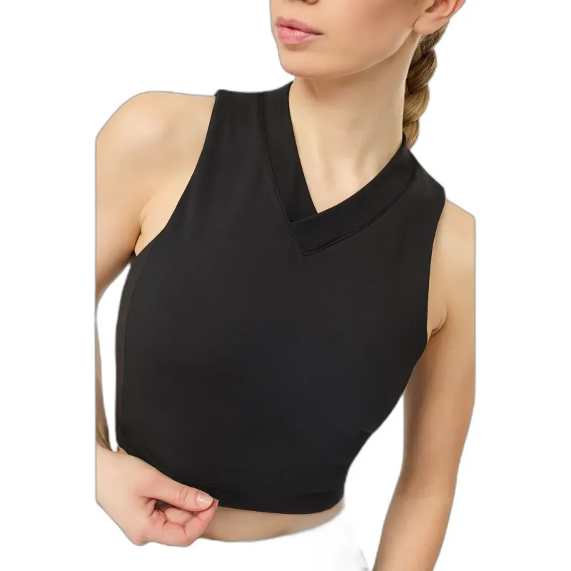 mandala Kurzes V-Ausschnitt Top für Damen Mandala, Noir, – Produktbild 1 von 1